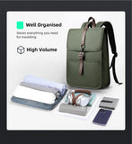 HK Men's Fashion 15.6" Laptop Backpack Waterproof Work Backpacks Teenage Student Charging Travel Shoulder Bag Women's Backpack
