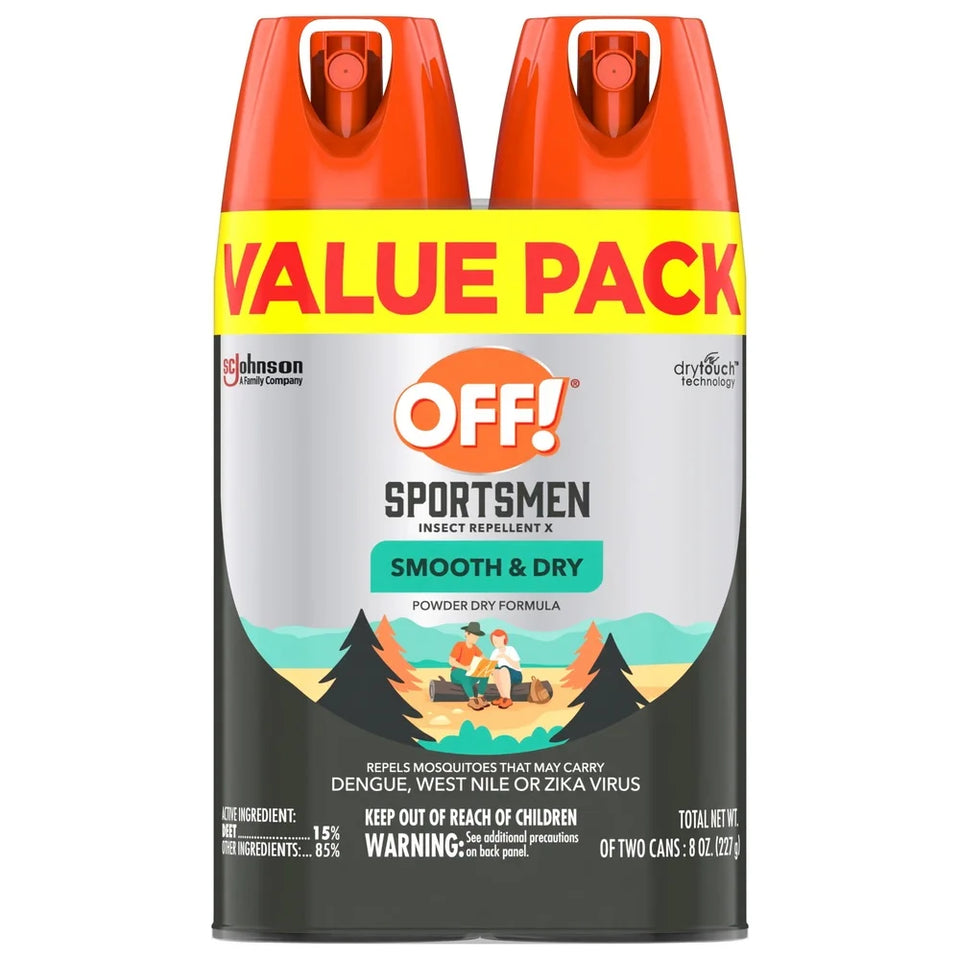 Family Care 15% DEET Insect Repellent Smooth Dry Aerosol Spray Value Pack Mosquito Tick Flea Biting Fly Outdoor Use