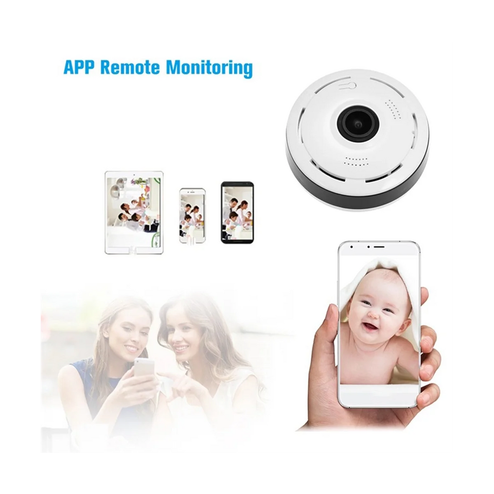 360Degree Panorama CCTV Camera Wifi 1080P HD Wireless VR Camera Remote Control Surveillance Camera P2P US Plug
