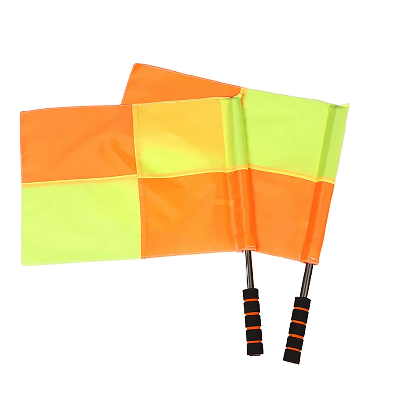 2PCS Soccer Training  Referee Flag For Fair Play Sports Match Football Rugby Hockey Training Linesman Flags