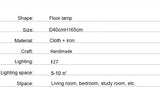 Modern LED Fabric Floor Lamp Designer Living Room Corner Lamp For Villa Parlor Bedroom Bedside Decor Simple Lumind Floor Lamps