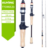 Deliver from USA KUYING TETON TTC662L TTC632UL TTS662L TTC602LS TTS602LS Fishing Lure Rod Casting Spinning River Stream Carbon