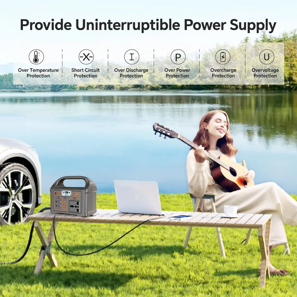 Gaiaray Portable Power Station 100W 24000mAh LiFePO4 Charging Energy Station Solar Generator AC 220V Power Bank for Camping