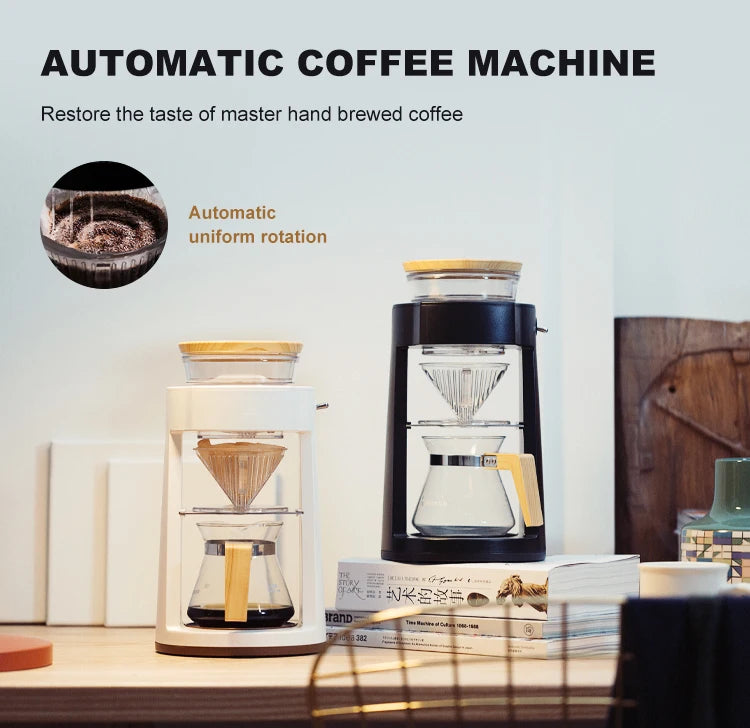 Electric Drip Coffee Maker Household Coffee Machine Tea Coffee Pot Milk