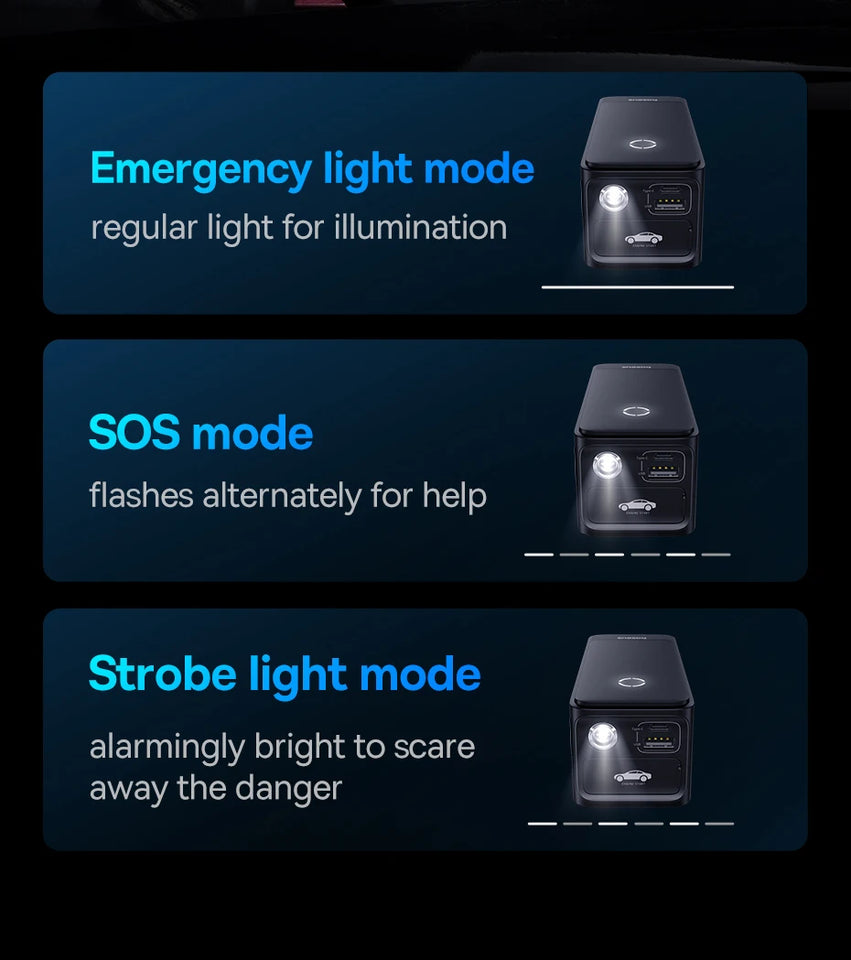 Baseus 600A Car Jump Starter Device Power Bank 6000mAh for Car Battery Emergency Starting Petrol Diesel 12V Car Booster Starter