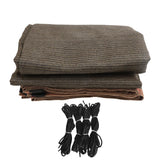 Sunshade Net Soft Coffee High Density Sun Shade Sail Polyethylene Metal Grommets with 4 65.6FT Ropes for Patio