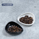 Handmade Ceramic Coffee Bean Dosing Tray Weighing Plate Multi-use Tea Bowl for Coffee Bar Home