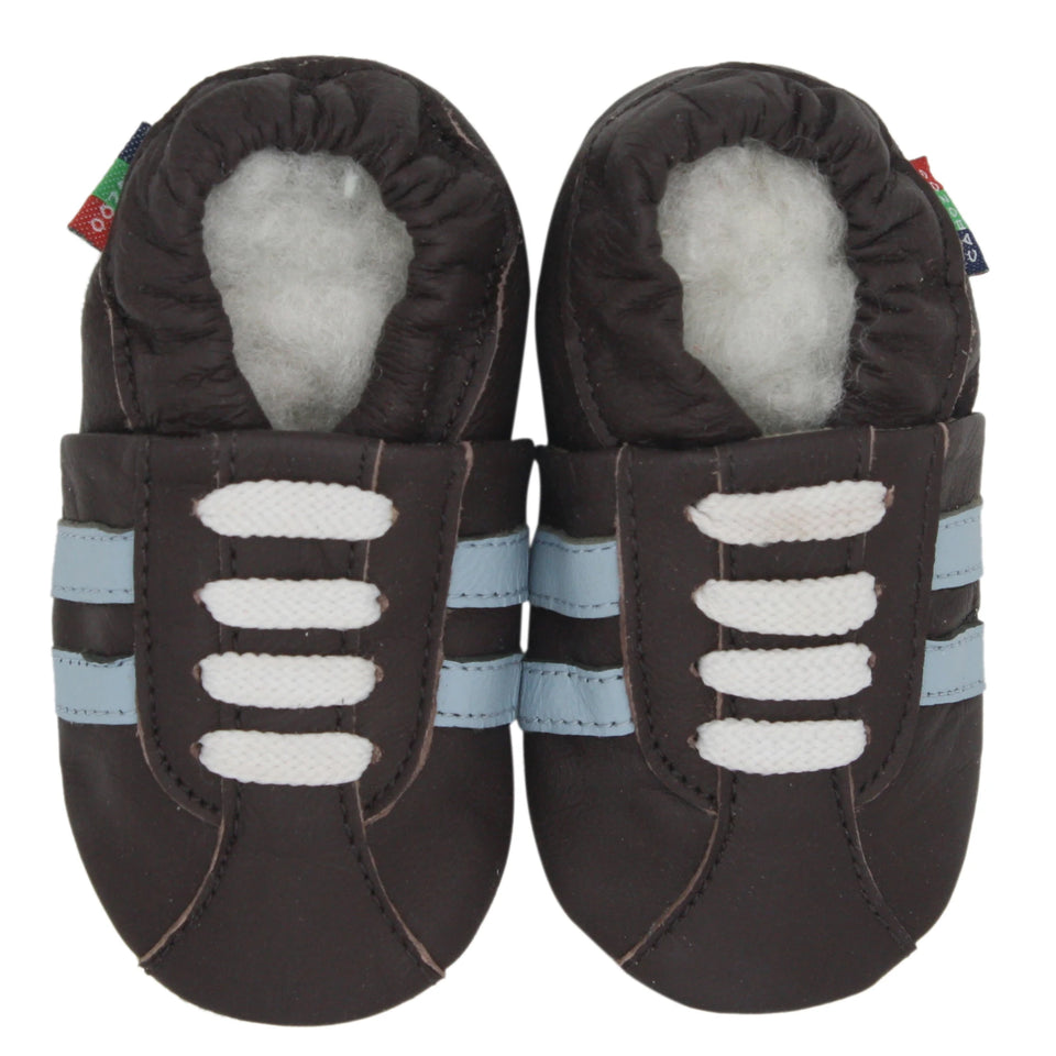 002Carozoo Girl Boy Shoes Soft Sheepskin Leather Shoes Skid-Proof Soft Soled Shoes Baby First Walkers Shoe Fit 0-24 Monther