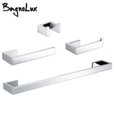 Bathroom Accessories Set Toilet Roll Paper Towel Holder Hook Bar Stainless Steel Bedroom Wall Mounted Kitchen Bath Hardware Kit