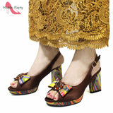 2024 INS Hot Sale New Arrivals Red Color Italian Design Shoes Matching Bag Set Super High Heels Pumps for Garden Party