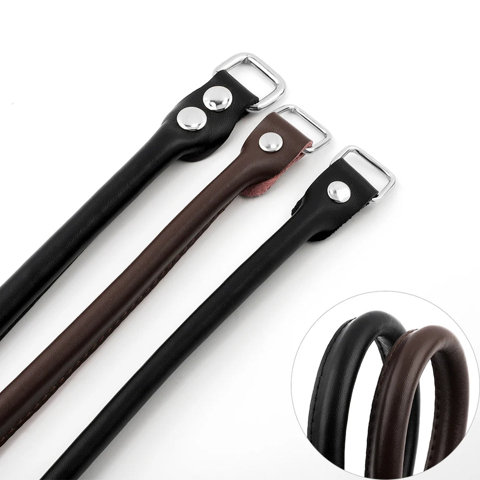 1Pair 38cm Genuine Leather Bag Straps Belts DIY Replacement Handbag Purse Handle Bag Accessories Coffee Black Bags Straps Belts