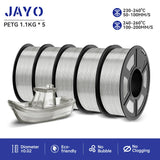 JAYO filaments petg 5Rolls Mixed colors 3D Printer Filament 1.75mm 100% No Bubble FDM 3D Printer Materials DIY Gift 1.1KG/1rolls