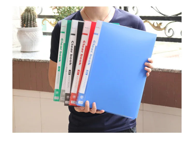 B4 Plastic Budget Binder File Folders Documents Booklet Leaflet 40/60 Pages Office Student Supplies Desk Organizer