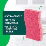Gentle Clean Delicate Scrub Sponges For Washing Dishes and Cleaning Kitchen 3 Scrub Sponges