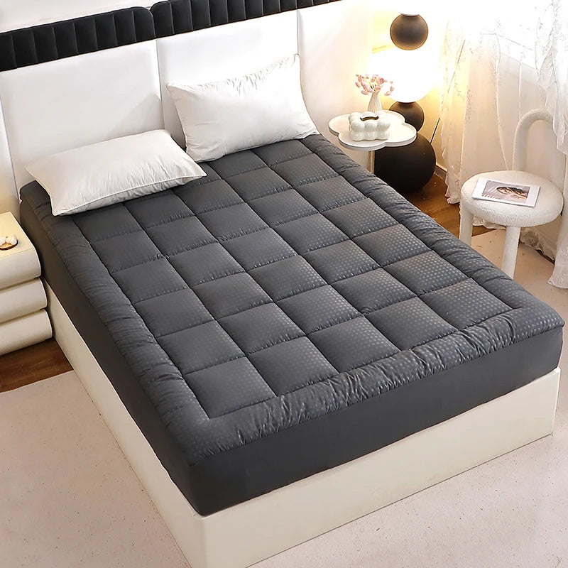 Twin Full Queen King Dark Grey White 360g Per Square Meter Filling Mattress Topper Mattress Protector Cover