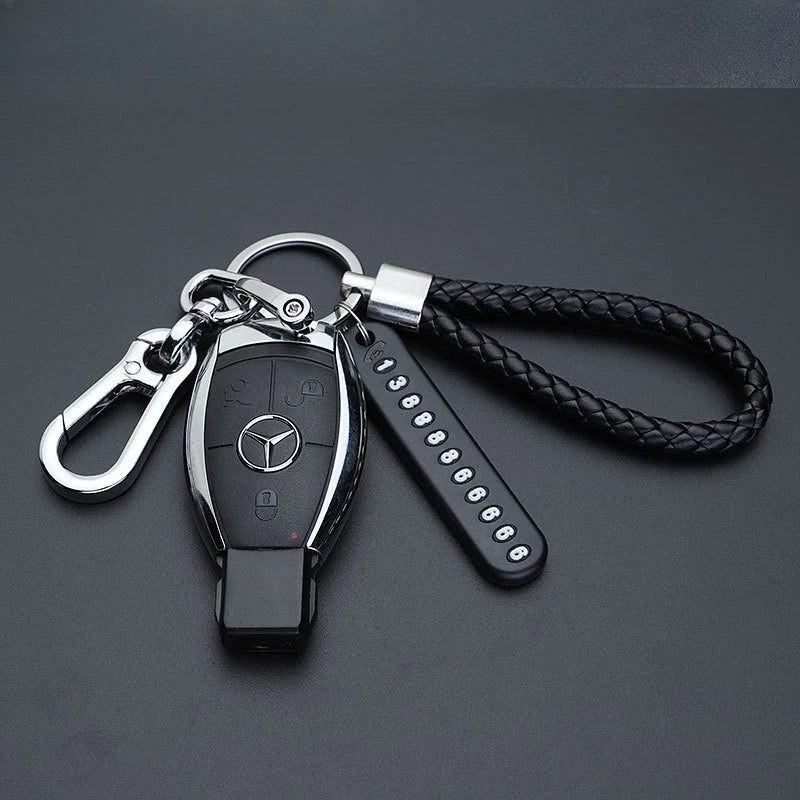 Mobile Phone Number Plate Woven Rope Car Key Anti-loss Phone DIY Pendant Men's and Women's 8-shaped Key Chain Key Chain
