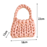 Women Crochet Bag Handbag Woven Chunky Shoulder Bag for Spring Summer,Women Shoulder Bag Handbag Beach Travel Underarm Bag