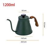 1.2L Pour Over Coffee Kettle - 304 Stainless Steel, Long Spout with Temperature Control, Suitable for Open Flame & Tea Brewing