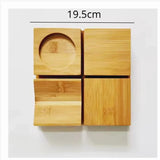 Creative Jiugongge Molecular Cuisine Western Restaurant Plate Dessert Wooden Tableware Restaurant Dim Sum Plate Barbecue Plate