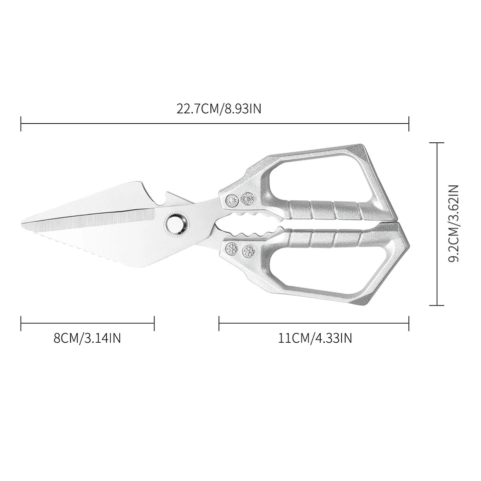 Stainless Steel Kitchen Shears for Meat Fish and Poultry Commercial Kitchen Equipment Lightweight yet Durable Construction