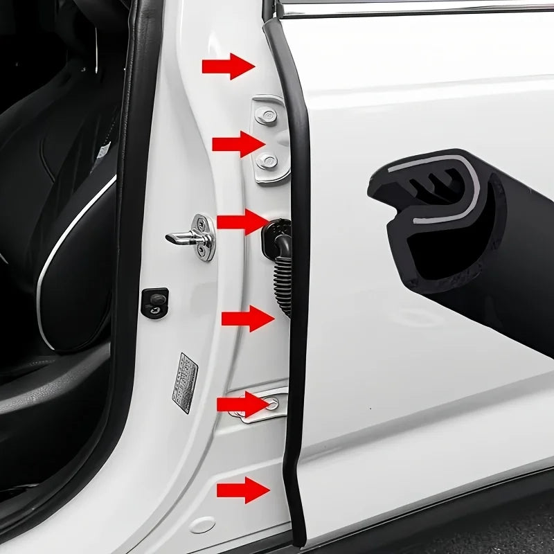 2pcs Car B-pillar Sealing Strip with Steel Bar Car Door Edge Seal Strip Car Rubber Weatherstrip Sound Insulation Sealing Strips