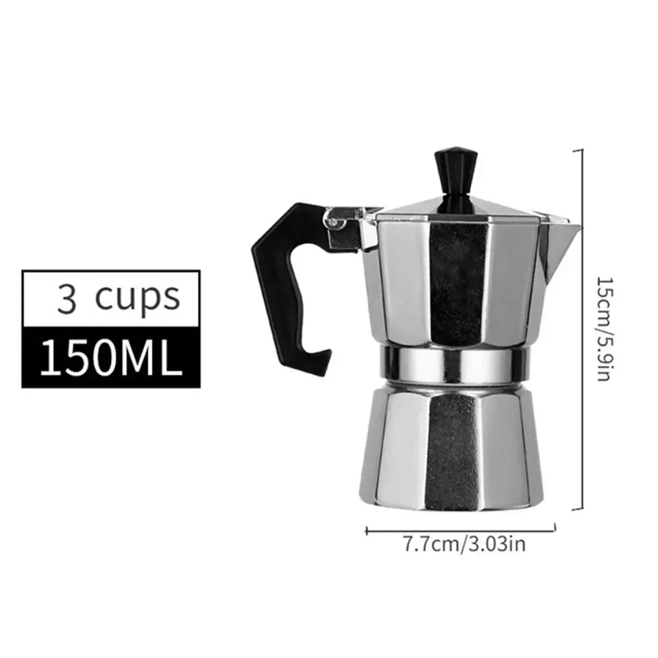 600ML Aluminum Mocha Coffee Pot Espresso Coffee Maker Percolator Tool Home Hand-brewed Octagonal Moka Pot Kitchen Utensils