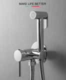 ULA Brass Bidet Faucet Black Toilet Faucet Handheld Toilet Bidet Sprayer Set Hygienic Shower Hot Cold Water Mixer Shower Head