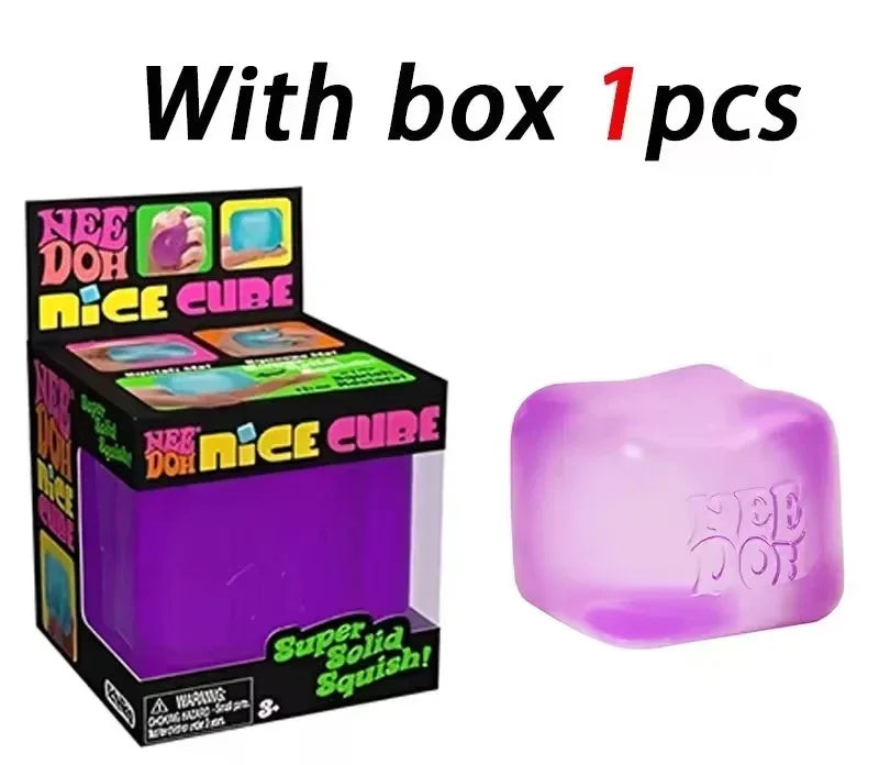### Nee Doh Nice Cube Super Solid Squishy Stress Relief Toy Soft Squeeze Fidget Toy for Office Anxiety Relief Kids Adults Gifts
