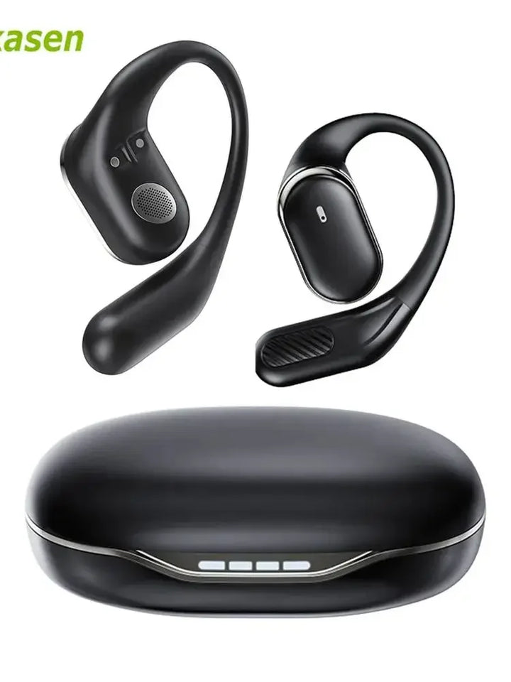 Open Ear Headphones Bluetooth 5.4 Wireless Earphones TWS 60 Hours Playtime Dual Mic Clear Call Sports Air Conduction Headphones