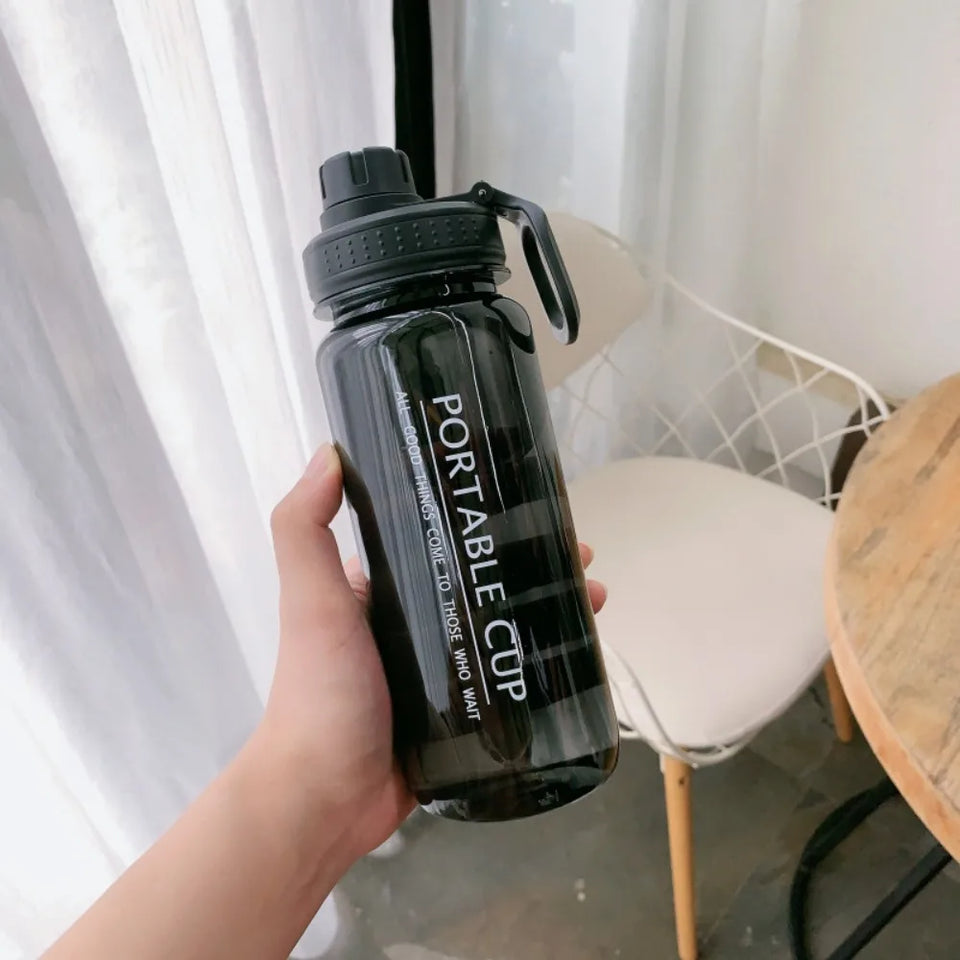 Fashion Drinking Water Bottle 600/800/1000ML Plastic Tea Coffee Cup Large Capacity Water Cup Outdoors