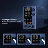 Wanptek Adjustable DC Power Supply 30V 60V 5A 10A Lab Bench Power Supply USB Interface Fast Charging Preset Voltage and Current