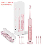 SUBORT S7 Super Sonic Electric Toothbrushes for Adult Kid Smart Timer Whitening Toothbrush IPX7 Waterproof Replaceable Heads Set