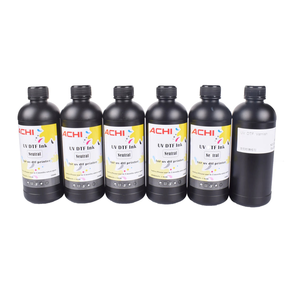 5x500ML UV DTF Ink UV INK for R1390 L800 R330 DX4 DX5 XP600 Printhead for UV DTF Printer 1PC UV INK Varnish INK