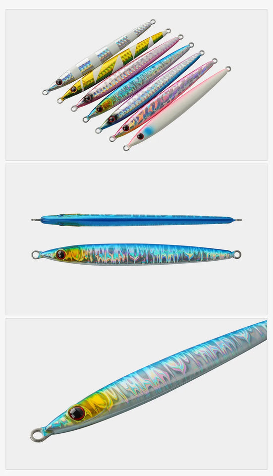 Noeby Metal Jig Fishing Lure 60g Long Casting Jigs Steel Panels Stronger Shore Jigging Long Casting Saltwater Fishing Lures