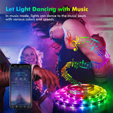 RGB 5050 LED Strip Lights Remote App Control TV Backlight Flexible Ribbon Tape USB 5V Led Light for PC Gaming Room Decoration