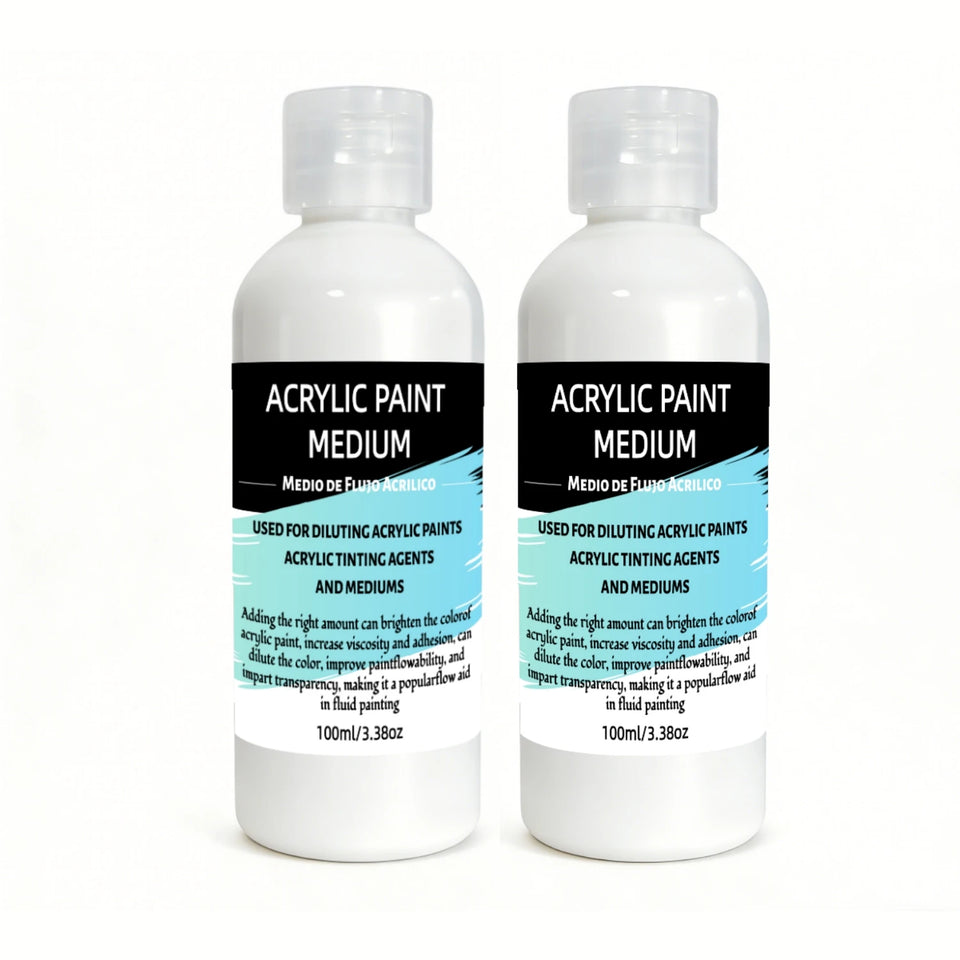 Acrylic Flow Medium for Acrylic Paint, High FlowPouringMedium, Improves Consistency, Transparency and Smoothness for Fluid Art