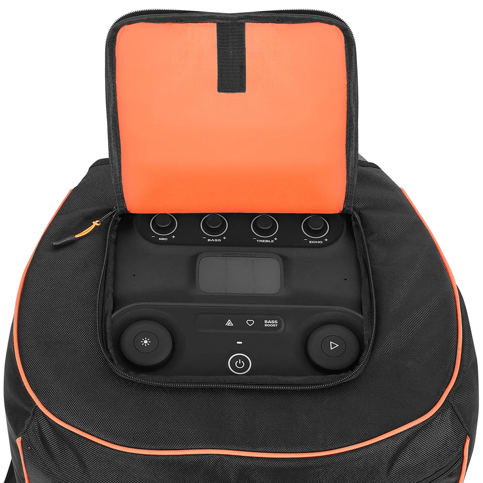 Dust Case Waterproof Speaker Case Slip Sleeve Nylon Fabric Multifunction Bag with Side Storage Pocket for JBL Partybox