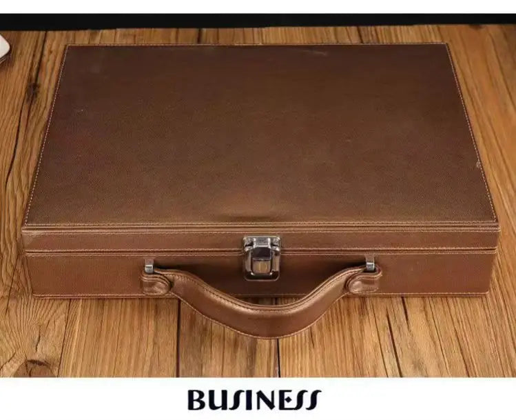 Men's Women's handbags Room Delivery Box Toolbox Information Storage Bag Suitcase Key Leather Business File Box