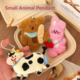 1/4 Pcs Cartoon Plush Doll Pendant Cute Pet Backpack Pendant Backpack Bead Chain Pendant