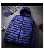 2023 New Arrivals Men's Fashion Hooded Puffer Jackets Autumn Winter Keep Warm White Duck Down Casual Men Down Coat