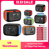 600W/300W/200W/120W Portable Power Station,110V AC Outlets Solar Generator Storage Energy Power Bank For Camping Travel RV Home