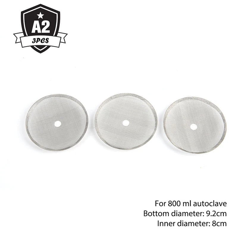 3Pcs Reusable French Press Coffee Maker Detachable Mesh Filter Stainless Steel