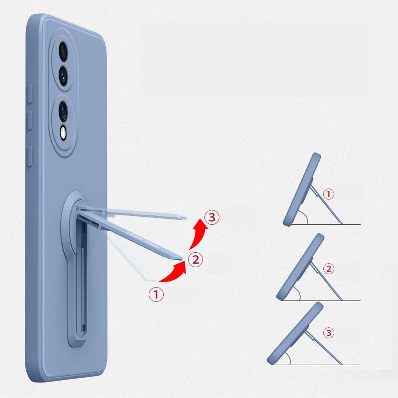 Silicone Phone Case for OPPO Find X6 X9 X8 X7 X5 X3 Pro Ultra Case Soft Back Cover With Holder Bracket Screen Protector