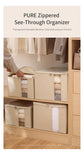 Tianzong Closet Comforters Zipper Storage Box Wardrobe Clothes Organizers with Lid Fabric Cube Home Wardrobe Folding