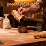 Wooden Coffee Scoop 42ml Measuring Spoon Multipurpose Kitchen Tool Utensil For Sugar Tea Flour Bean Protein Powder Cafe Supplies