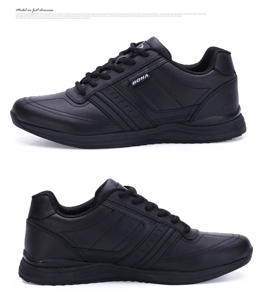 BONA New Popular Style Men Casual Shoes Lace Up Comfortable Shoes Men Soft Lightweight Outsole Hombre