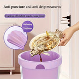 Purple Drawstring Trash Bags 100-Pack Thick Leak-Proof Disposable Garbage Bags for Kitchen Bathroom Home Trash Cans