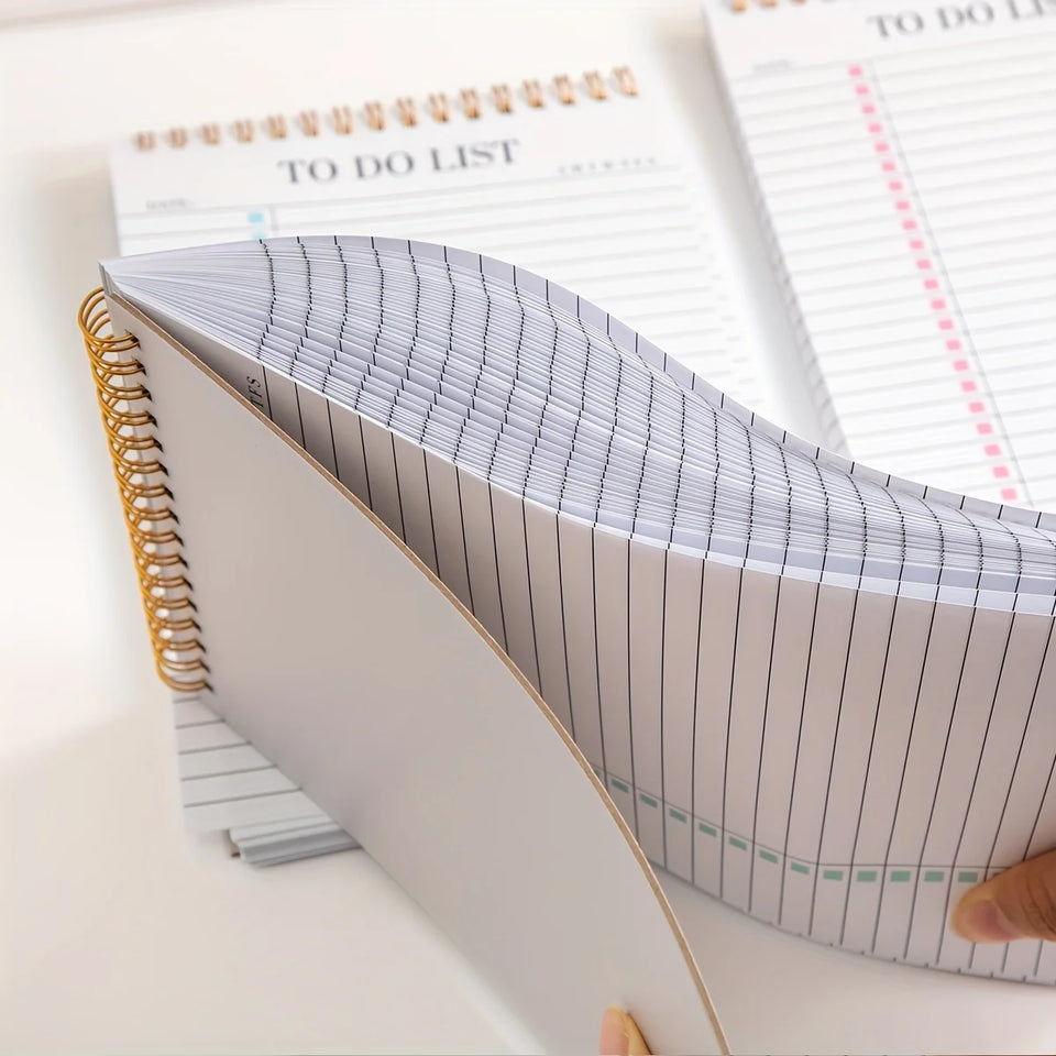 1pc to Do List Notepad, Undated Daily Planner Notepad with to Do List Notebook Checklist Planner Spiral Cover Notepad
