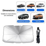 Folding Car Sunshade Umbrella Windshield Front Sun Shade Titanium Silver Material Car Window Summer Sun Protection Accessories