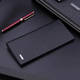 Men's PU Leather Long Clutch, Thin Business Card Holder, Men's Wallet, Brown, Black, Coffee, Pocket Coin Purse, Fashion 2024